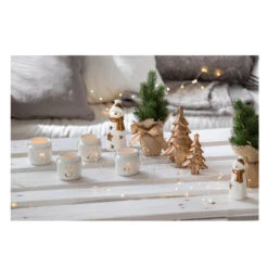 Teelichthalter - Advent - Aus Keramik - Ca. 7,5 X 7,5 X 7 Cm - 4 Stück 12 Teelichthalter - Advent - Aus Keramik - Ca. 7,5 X 7,5 X 7 Cm - 4 Stück -Wohndeko alles439