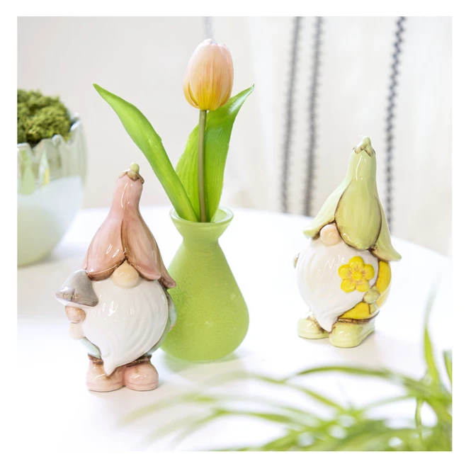 Wichtel - Aus Keramik - Ca. 8,5 X 6,5 X 14 Cm - Verschiedene Farben 4 Wichtel - Aus Keramik - Ca. 8,5 X 6,5 X 14 Cm - Verschiedene Farben – Bild 2