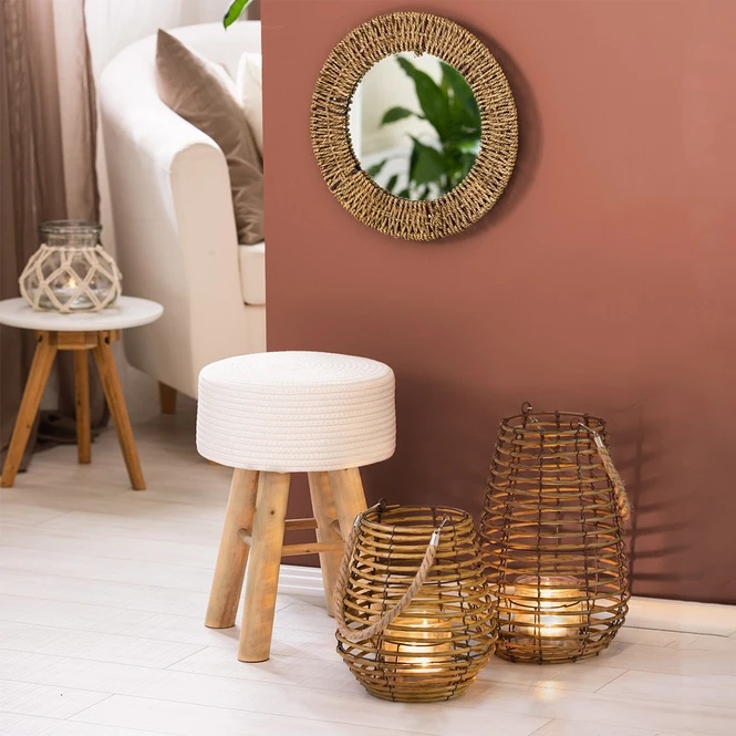 Teelichthalter - Makramee - Aus Glas - Ca. 11,5 X 15 Cm 3 Teelichthalter - Makramee - Aus Glas - Ca. 11,5 X 15 Cm