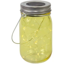 LED-Solarlampe - Aus Glas - 8 X 14 Cm - 1 Stück 12 LED-Solarlampe - Aus Glas - 8 X 14 Cm - 1 Stück -Wohndeko b35