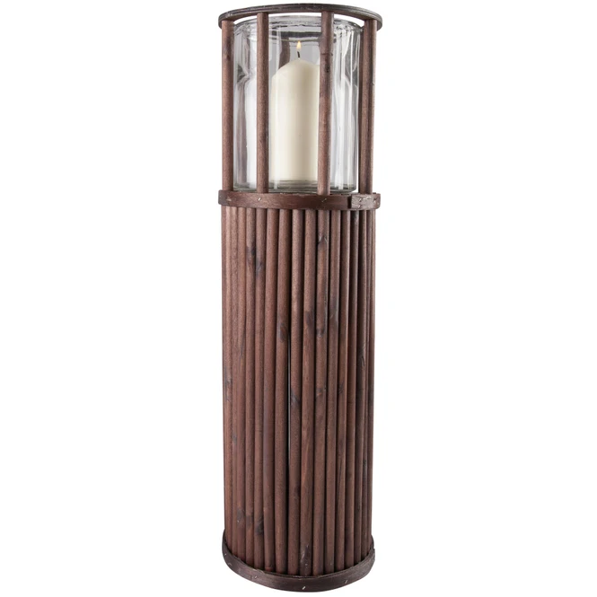 Kerzenständer - Aus Holz - Ca. 18 X 18 X 58 Cm - In Braun 4 Kerzenständer - Aus Holz - Ca. 18 X 18 X 58 Cm - In Braun – Bild 2