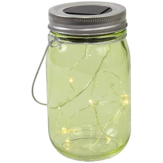 LED-Solarlampe - Aus Glas - 8 X 14 Cm - 1 Stück 4 LED-Solarlampe - Aus Glas - 8 X 14 Cm - 1 Stück – Bild 2