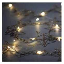 LED-Girlande - Sterne - Ca. 150 X 7 Cm - 1 Stück 8 LED-Girlande - Sterne - Ca. 150 X 7 Cm - 1 Stück -Wohndeko gold