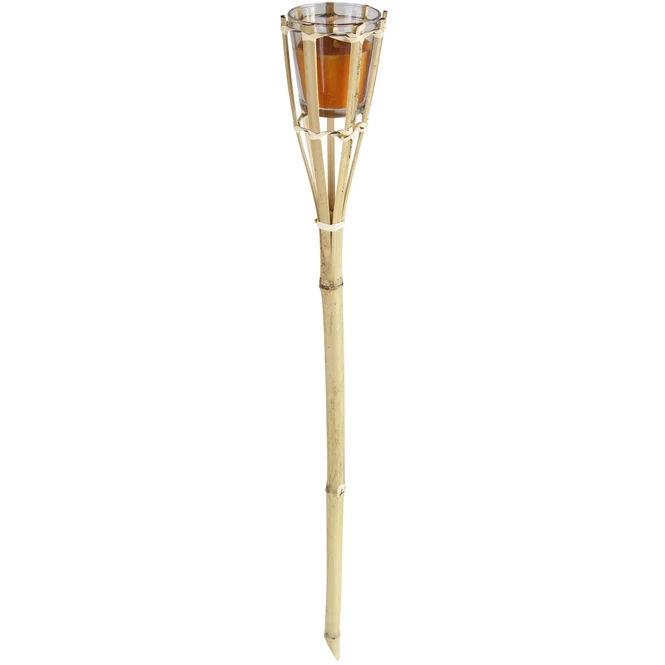 Gartenfackel - Citronella - Aus Bambus - Ca. 7,5 X 7,5 X 76 Cm - 1 Stück 3 Gartenfackel - Citronella - Aus Bambus - Ca. 7,5 X 7,5 X 76 Cm - 1 Stück