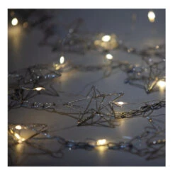 LED-Girlande - Sterne - Ca. 150 X 7 Cm - 1 Stück 9 LED-Girlande - Sterne - Ca. 150 X 7 Cm - 1 Stück -Wohndeko silber