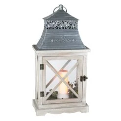 Laterne - Aus Holz - 30 X 19 X 65 Cm -Wohndeko vorla1