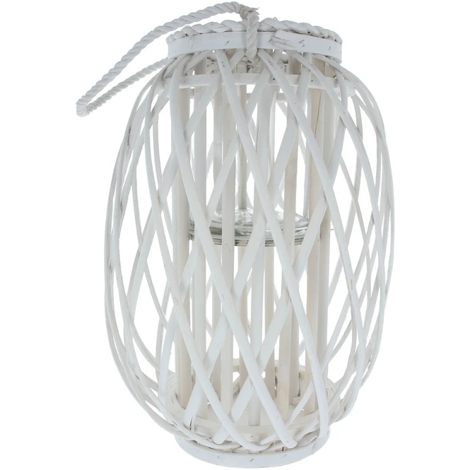 Windlicht - Aus Weißer Weide - Ca. 17 X 41 Cm 3 Windlicht - Aus Weißer Weide - Ca. 17 X 41 Cm