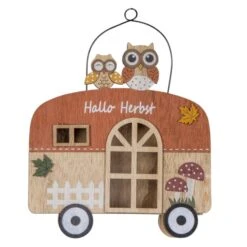 Dekohänger - Wohnwagen - Aus Holz - Ca. 18 X 5 X 19,5 Cm -Wohndeko wohnwagen1 neu